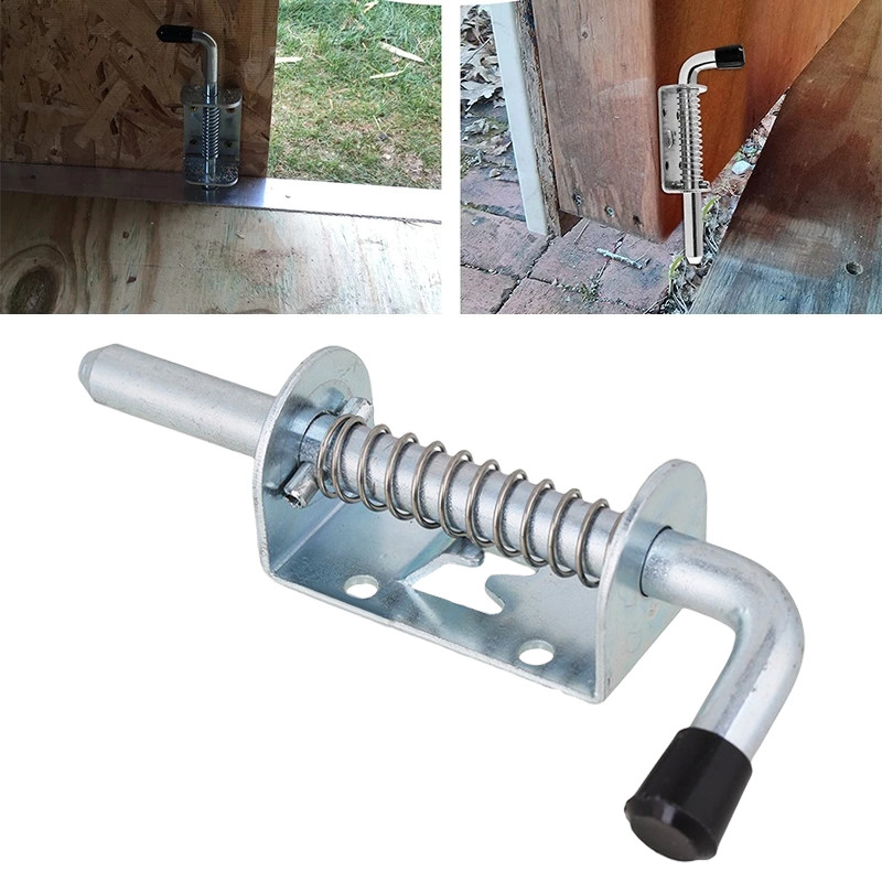 Jual Stainless Spring Loaded Pin 12 cm Bolt Lock Assembly Latch Spring ...