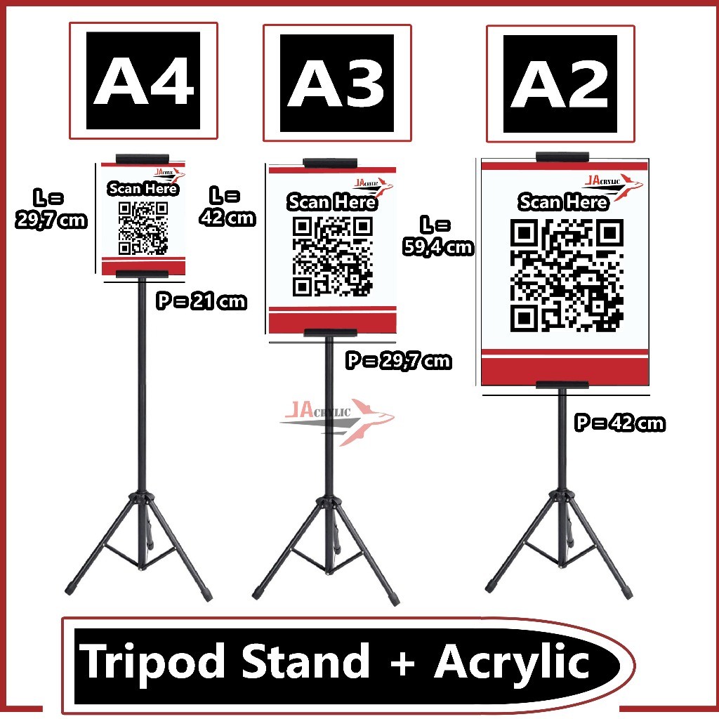 Jual Tripod Banner / Tripod Stand Display / Tiang Barcode Poster ...