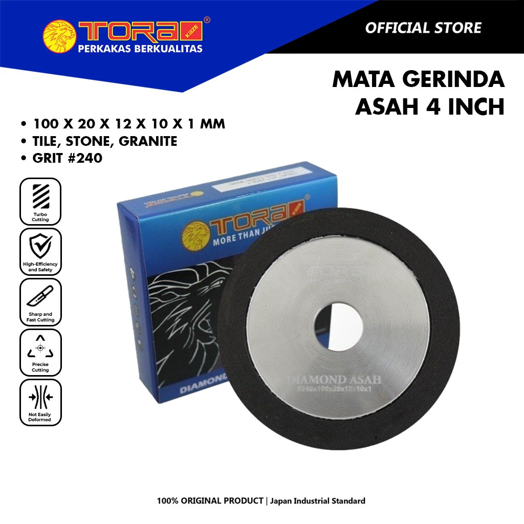 Jual TORA Mata Gerinda Asah 4 Inch #240 - Diamond Asah - Diamond ...