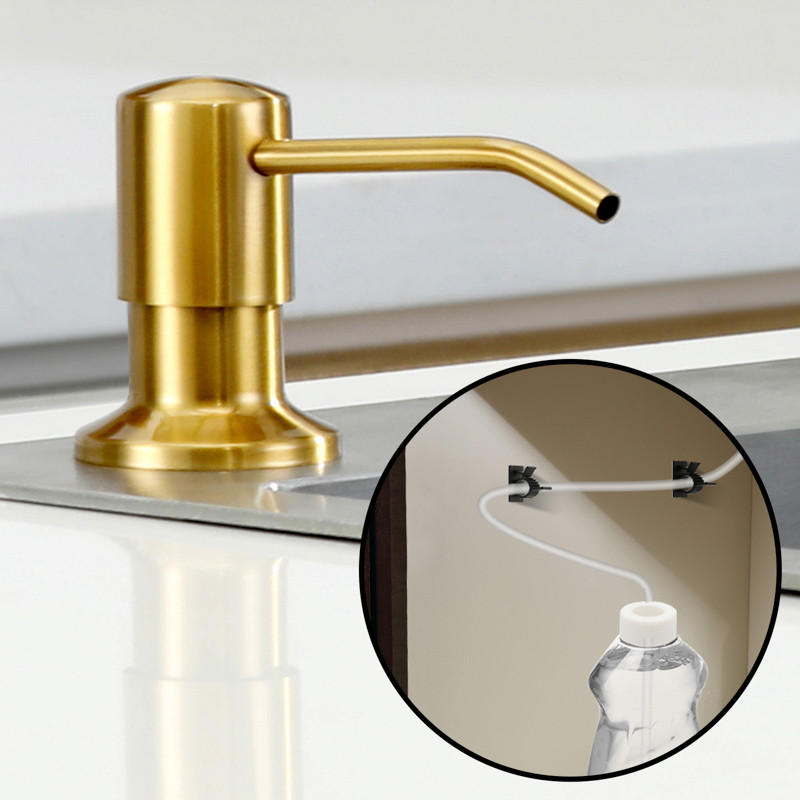 Jual Stainless Steel Soap Dispenser Extension Tube Kit Kitchen Sink ...