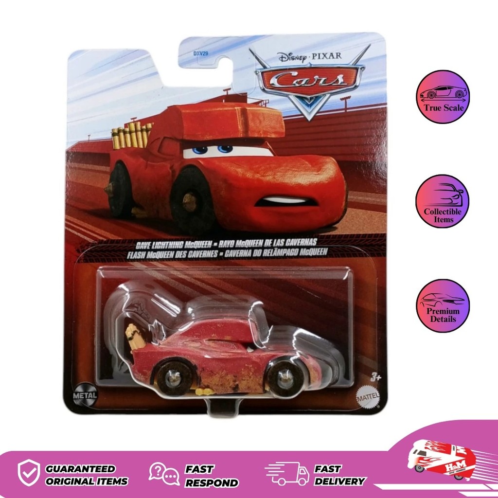 Jual Diecast Cars Disney Pixar Cave Lightning McQueen - Mattel - DXV29 ...