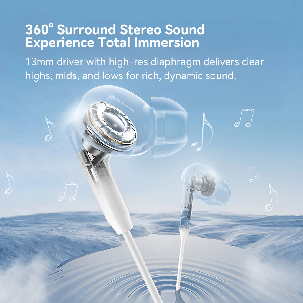 KiiP Headset Wired HiFi Earphone Kabel ENC Call Noise Cancellation Headset Kabel Anti Delay