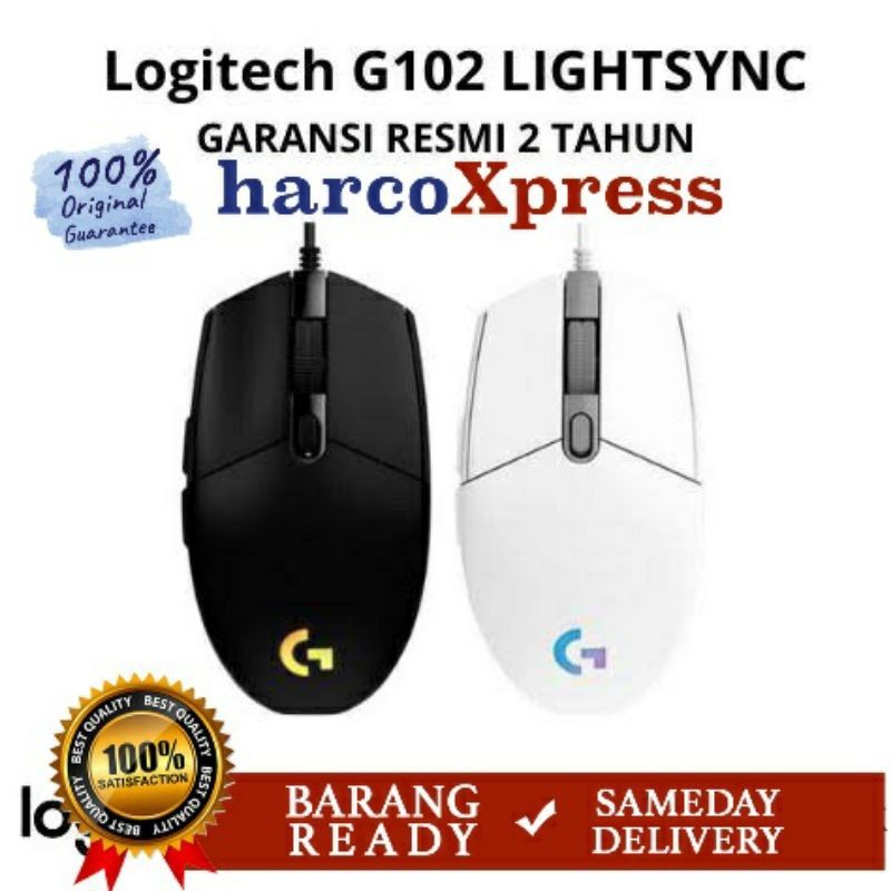Jual logitech G102 v2 lightsync RGB gaming mouse ori resmi | Shopee ...