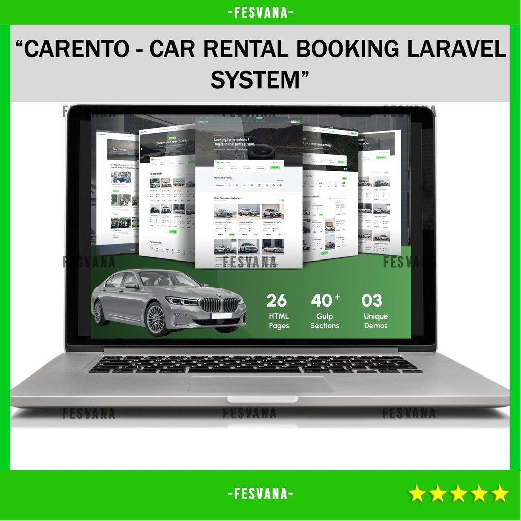 Jual SOURCE CODE APLIKASI WEB CARENTO - CAR RENTAL BOOKING LARAVEL ...