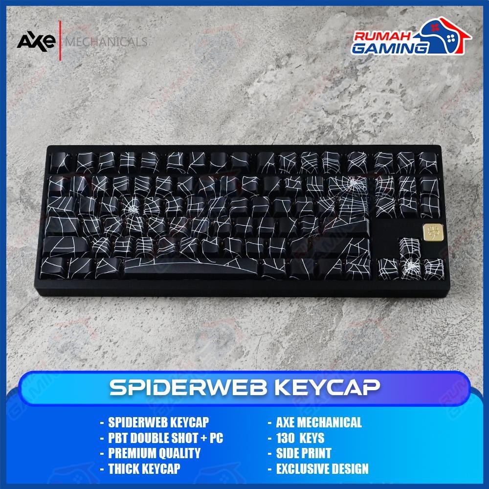 Jual AXE MECHANICALS - Spiderweb Keycap - Side Print - See Through ...