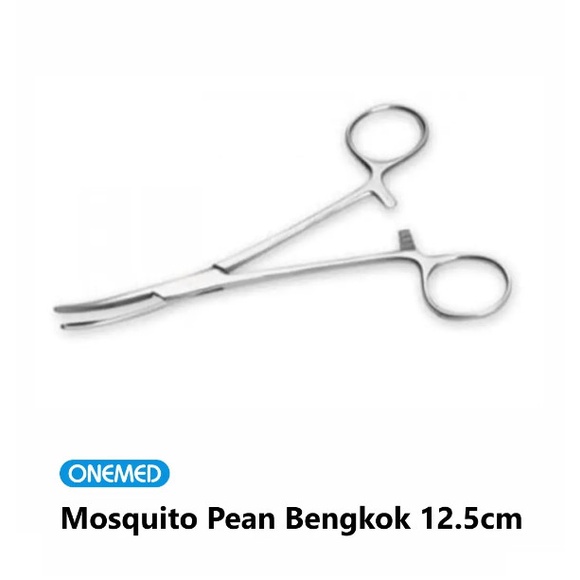 Jual Onemed Mosquito Pean Bengkok 12.5cm Klem Stainless Operasi 12.5 cm ...