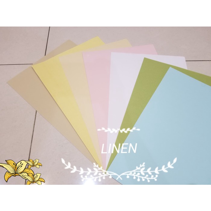 Jual Kertas Linen 200gsm ukuran Folio / A4 ( 1 pak isi 100 lembar ...