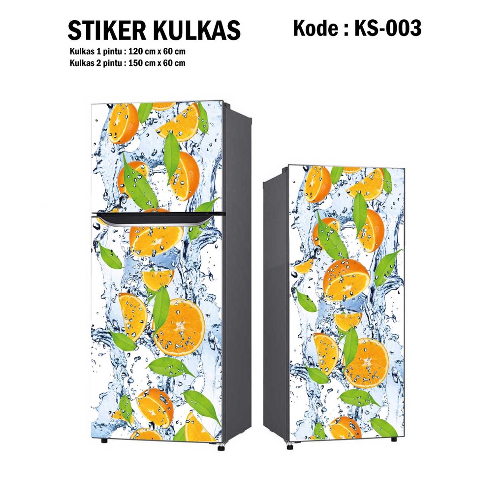 Jual Stiker Kulkas 1 dan Sticker Kulkas 2 pintu Buah dan Air | Shopee ...