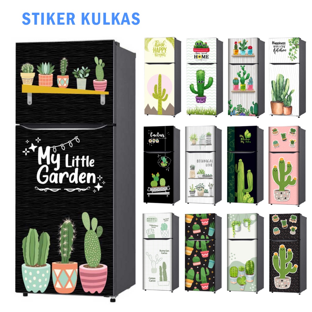 Jual Stiker Kulkas 1 Pintu dan Sticker Kulkas 2 pintu Kaktus | Shopee ...