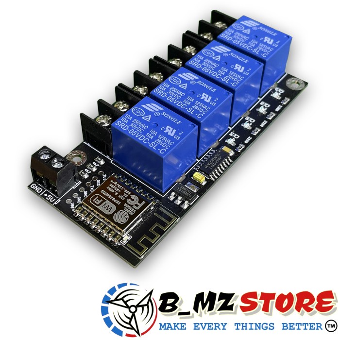 Jual Smart Relay 4 Channel Wifi ESP8266 - ESP 12 - Smart Home Arduino ...