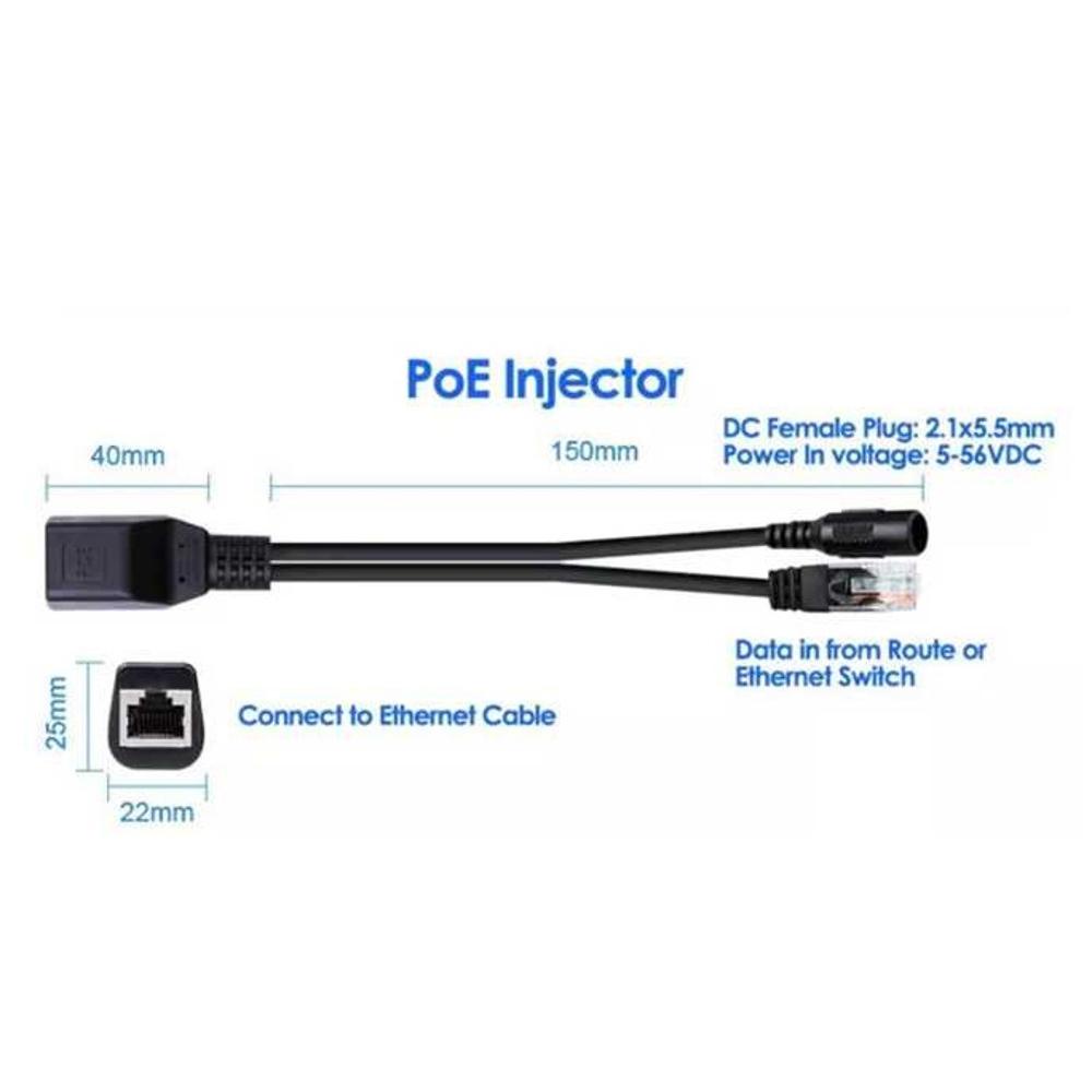 Jual Kabel POE Injector Bawah Female CCTV Router Passive Bukan Splitter ...
