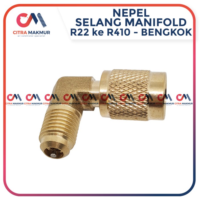 Jual Adaptor Nepel R410 R32 model L Bengkok 90 Derajat Connector R410 ...