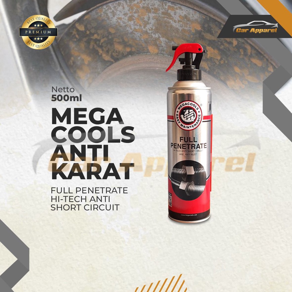 Jual Megacools Penetrate Anti Karat Pelunas Baut Besi Engsel 500ml Shopee Indonesia 3124