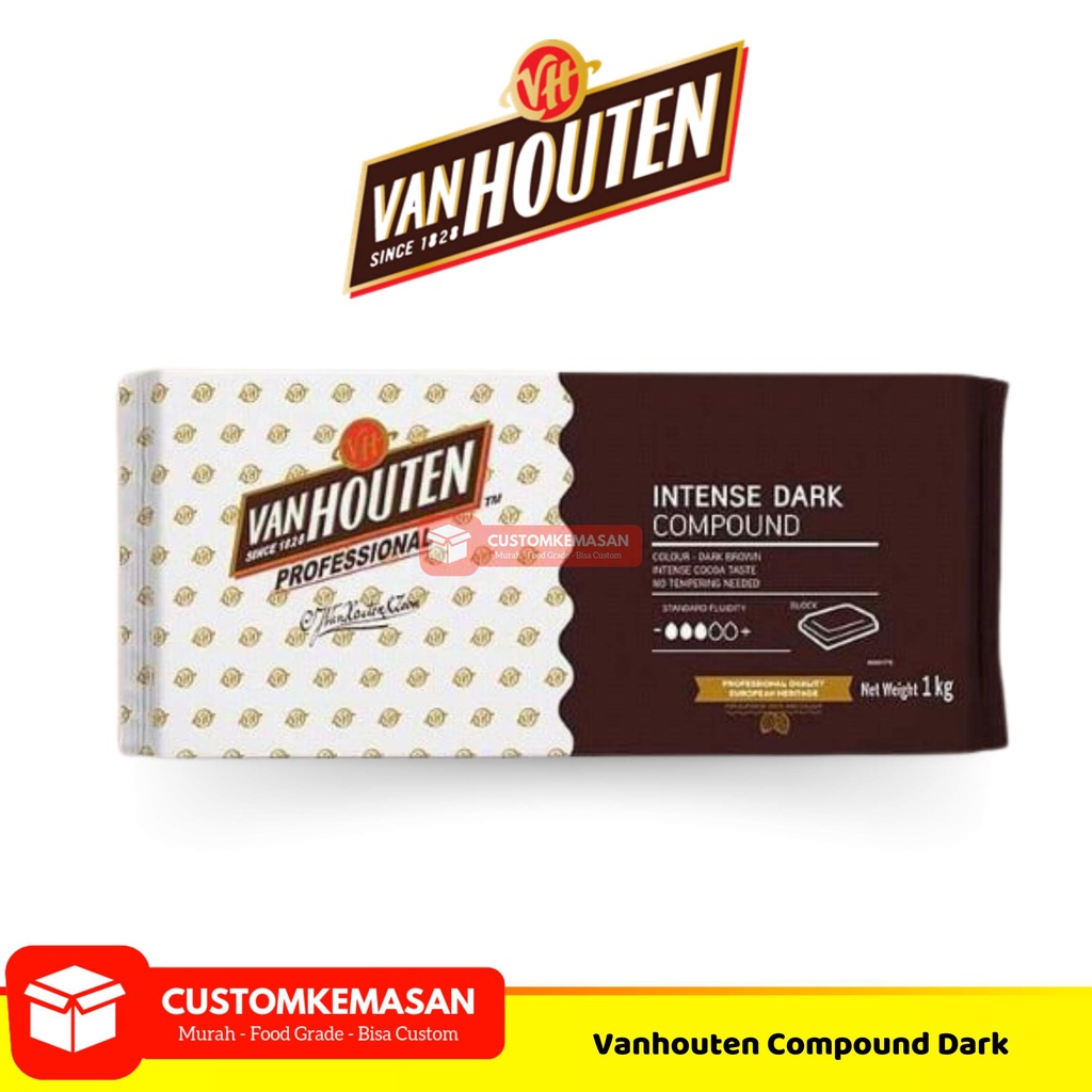 Jual Van Houten Intense Dark Compound Batang Dark Cokelat Batang Cokelat Batang Van Houten 6725