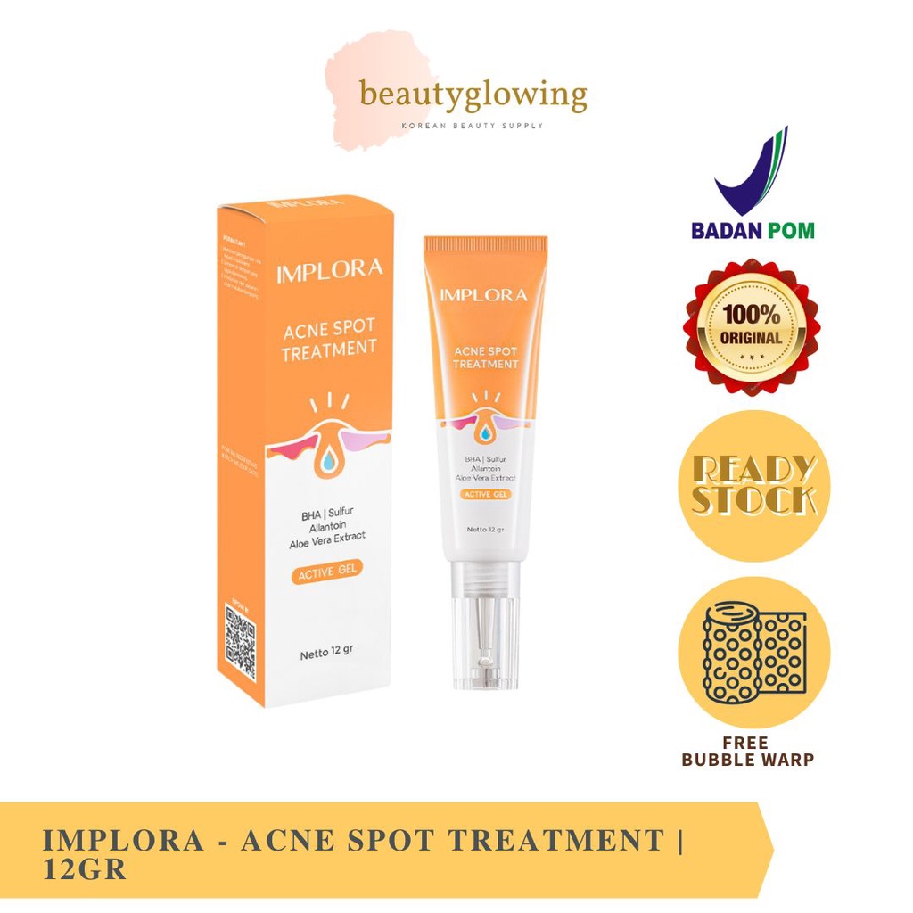 Jual IMPLORA ACNE SPOT TREATMENT Active Gel Series 12GR Mengatasi Jerawat Meredakan Inflamasi