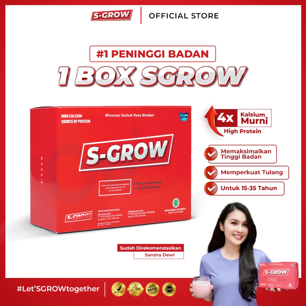 Jual S-GROW Peninggi Badan Terbaik - 1 BOX ( 10 sachet ) | Shopee Indonesia