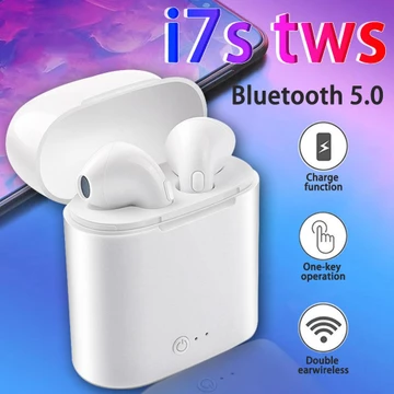 AL TWS Handsfree Headset Earphone Bluetooth I7s Double Pairing PREMIUM QUALITY