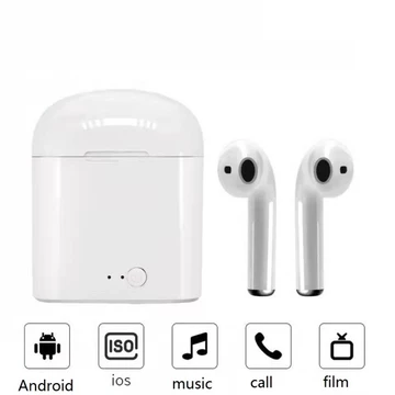 AL TWS Handsfree Headset Earphone Bluetooth I7s Double Pairing PREMIUM QUALITY