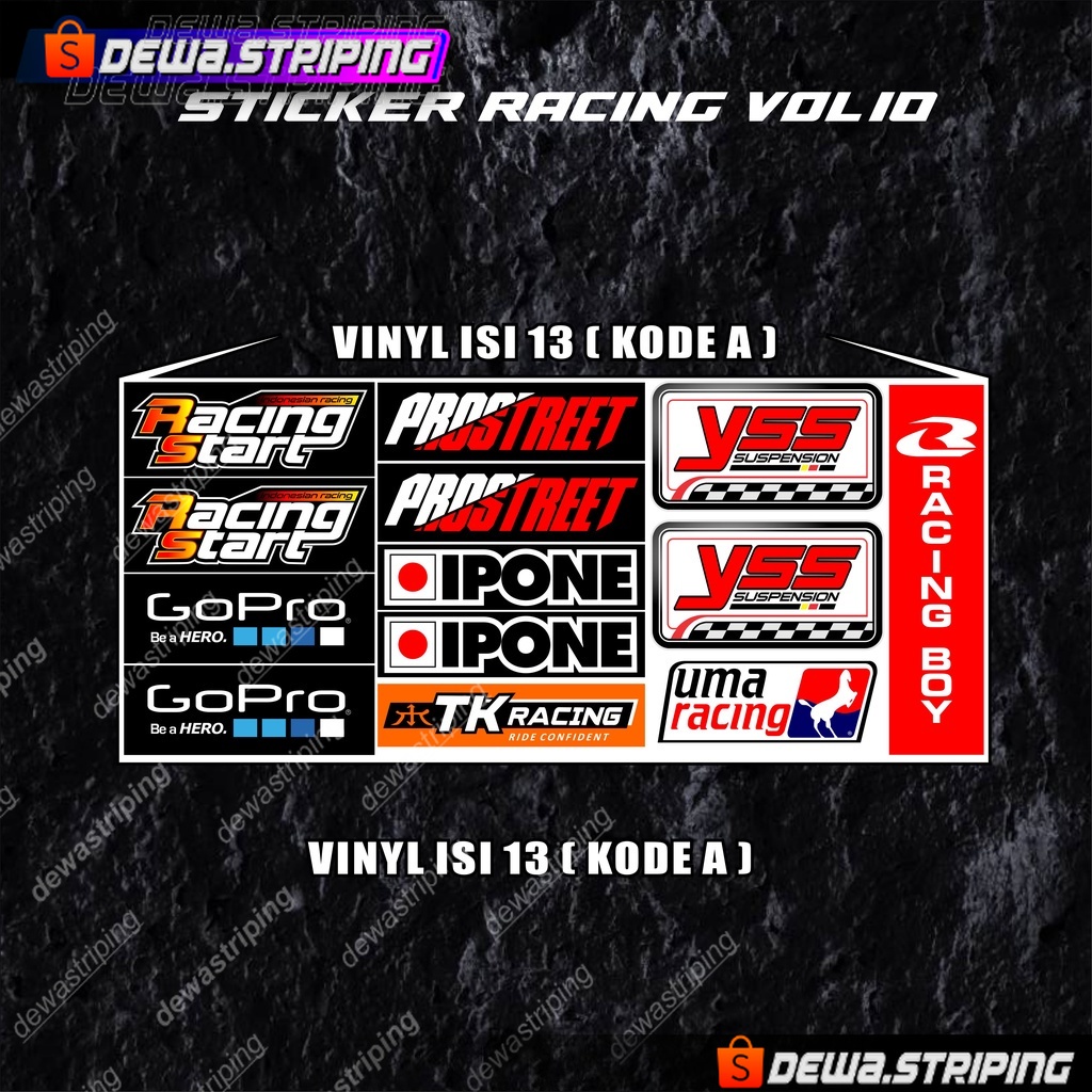 Jual Sticker Pack Racing Stiker Motor harga perlembar | Shopee Indonesia