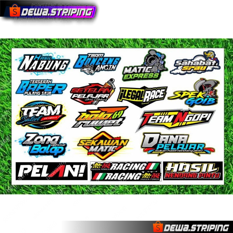 Jual Stiker racing pack kata kata viral | Shopee Indonesia