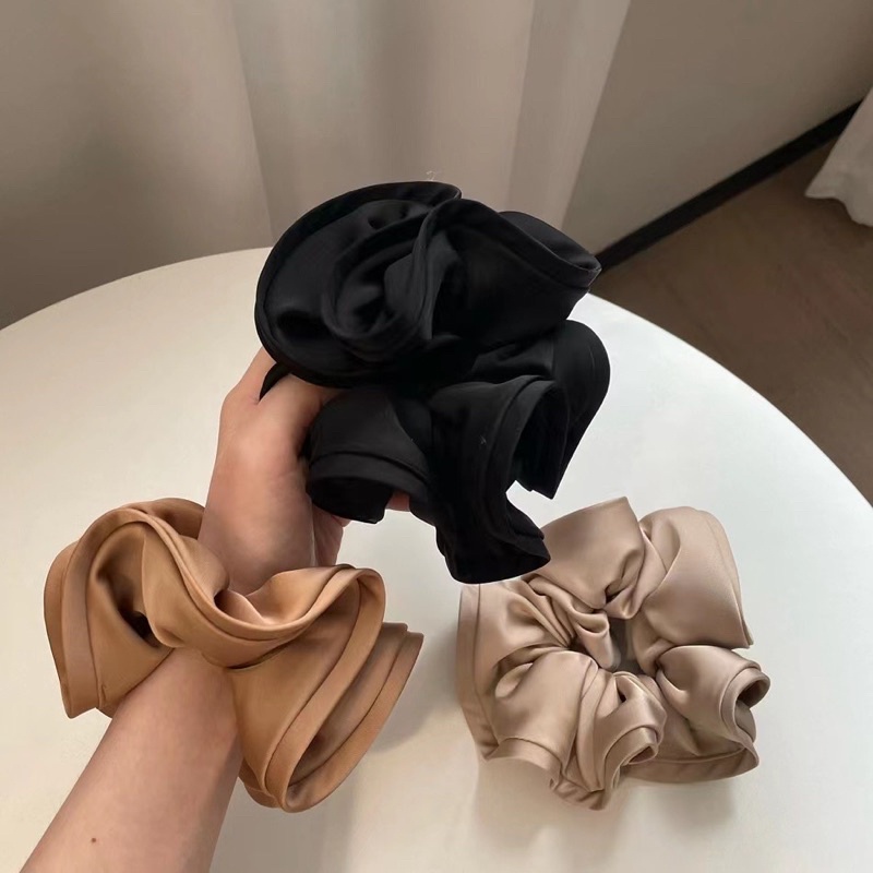 Jual Town Shell LEORA Korean Big Satin Scrunchy / scrunchie ...