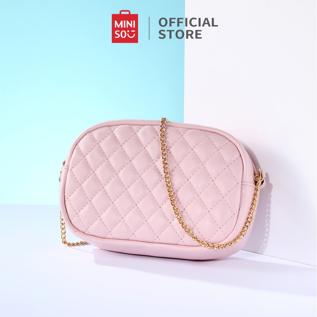 Jual MINISO Tas Selempang Crossbody Bag Tas Wanita Hitam Dengan Rantai