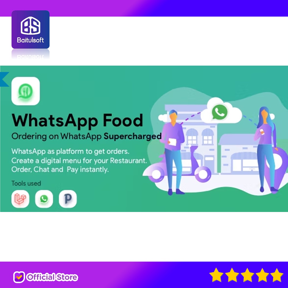 Jual SOURCE CODE APLIKASI WHATSAPP FOOD - SAAS WHATSAPP ORDERING ...
