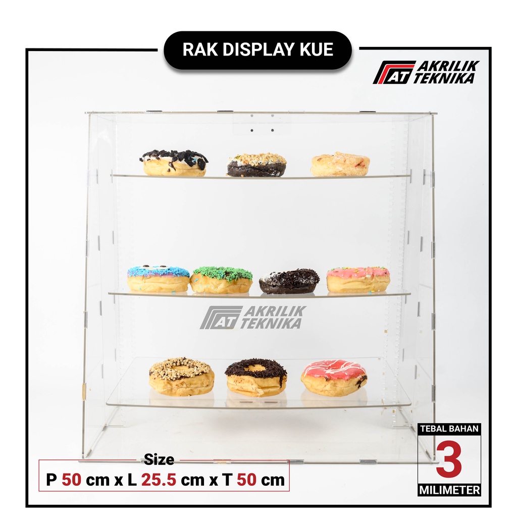 Jual Etalase Display Toko Kue Roti Penyimpanan Makanan Akrilik | Shopee ...