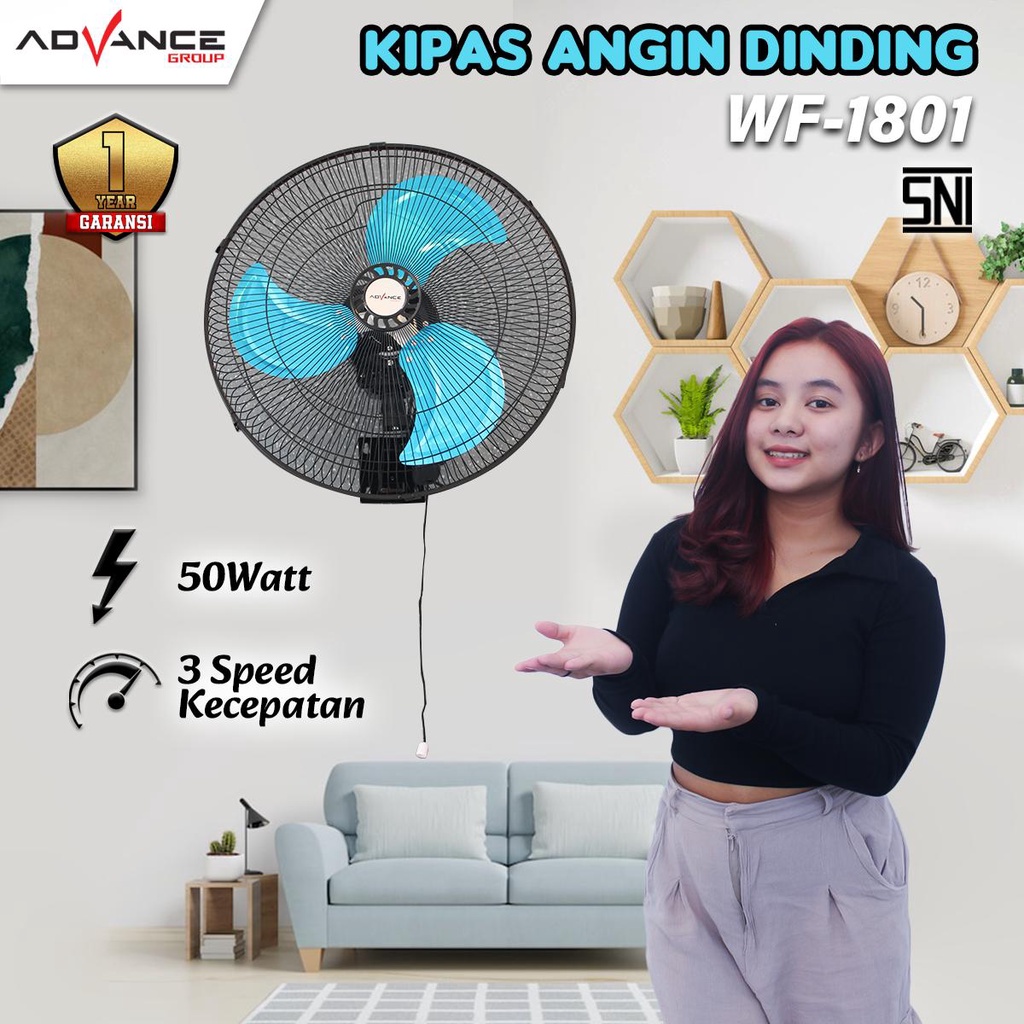 Jual Advance Wf1801 Wall Fan Baling Besi 18 Inch Wf1801 Kipas Angin Dinding Wf 1801 Shopee 9187