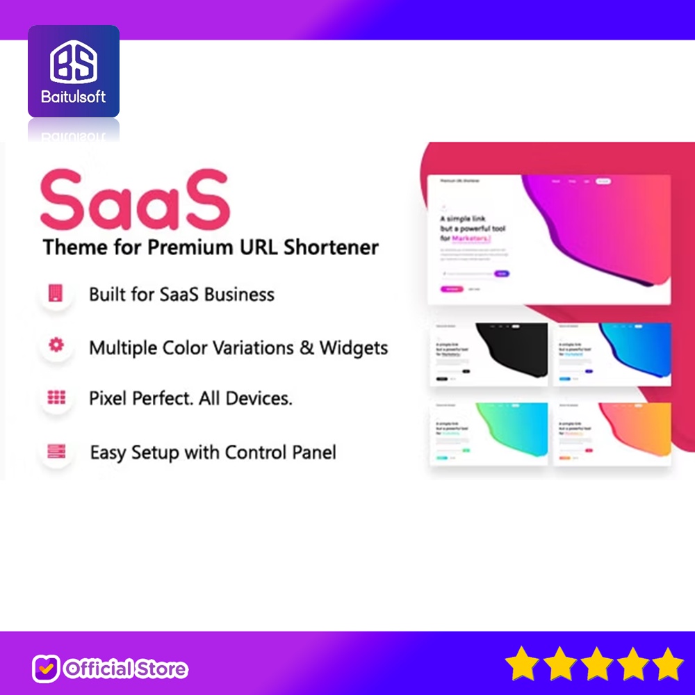 Jual SOURCE CODE APLIKASI SAAS THEME FOR PREMIUM URL SHORTENER | Shopee ...