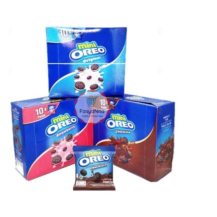 Jual Oreo Mini Box isi 10 Original Chocolate Strawberry Biskuit Krim ...