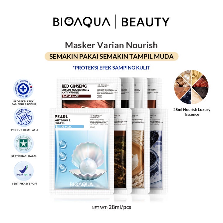 Jual BIOAQUA FACIAL MASK NOURISH SERIES | Shopee Indonesia