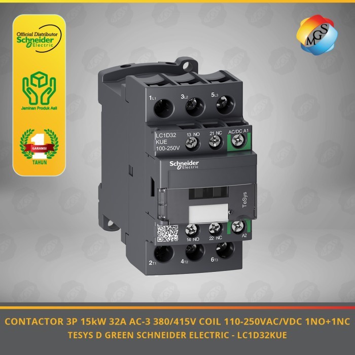 Jual Schneider Tesys D Contactor 3P Ac3 - Lc1D32Kue | Shopee Indonesia