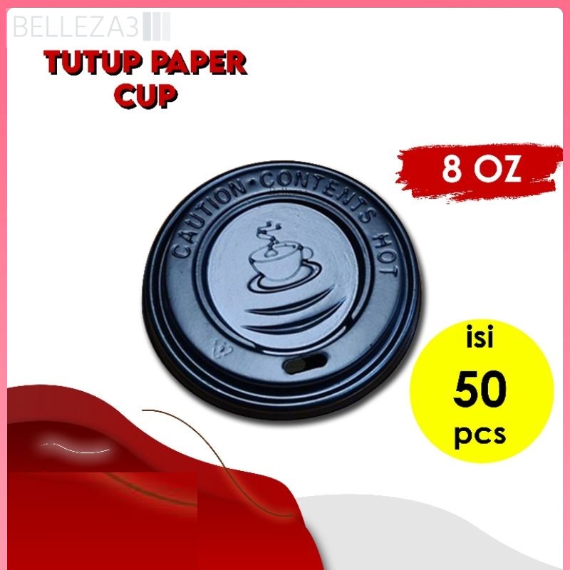 Jual Tutup Gelas Kopi/Lid Paper cup Hitam (50 pcs) | Shopee Indonesia