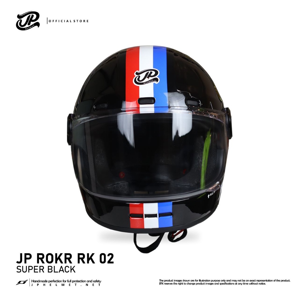 Jual HELM JP ROKR MOTIF R01 & SOLID TERLARIS TERLENGKAP VARIAN, HELM ...