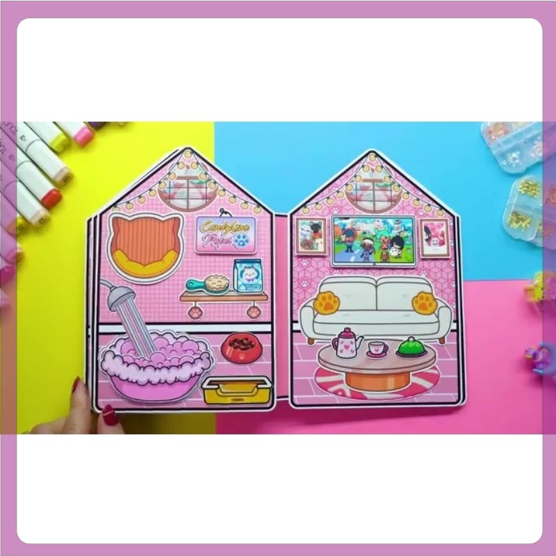 Jual Toca Boca Cat House Mainan Edukasi Paper Book Paper Doll Toca ...