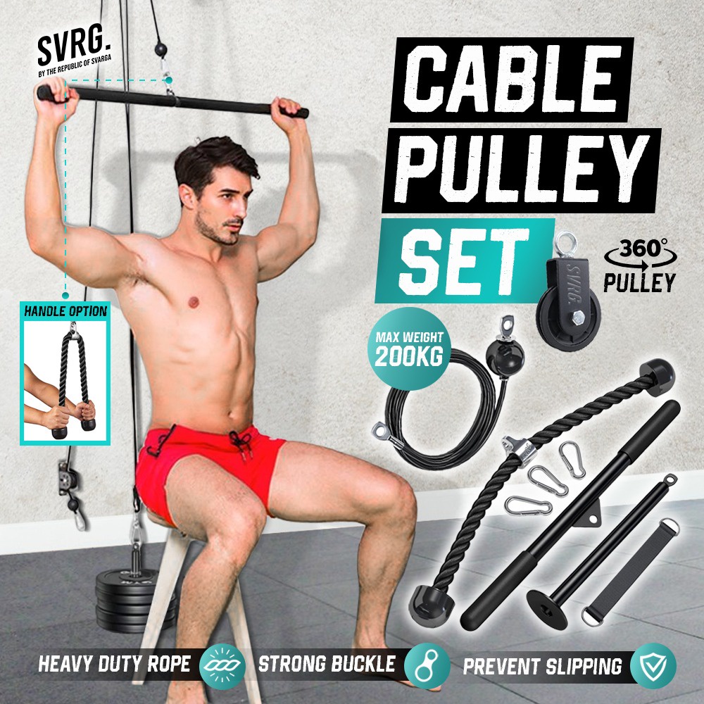 Jual Svarga Cable Pulley Set Home Gym Pulley Cable Machine
