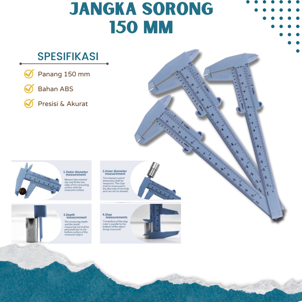 Jual Penggaris Sketmat 6 Inch Abs Jangka Sorong Vernier Caliper Gauge Micrometer 150mm Alat Ukur 7472