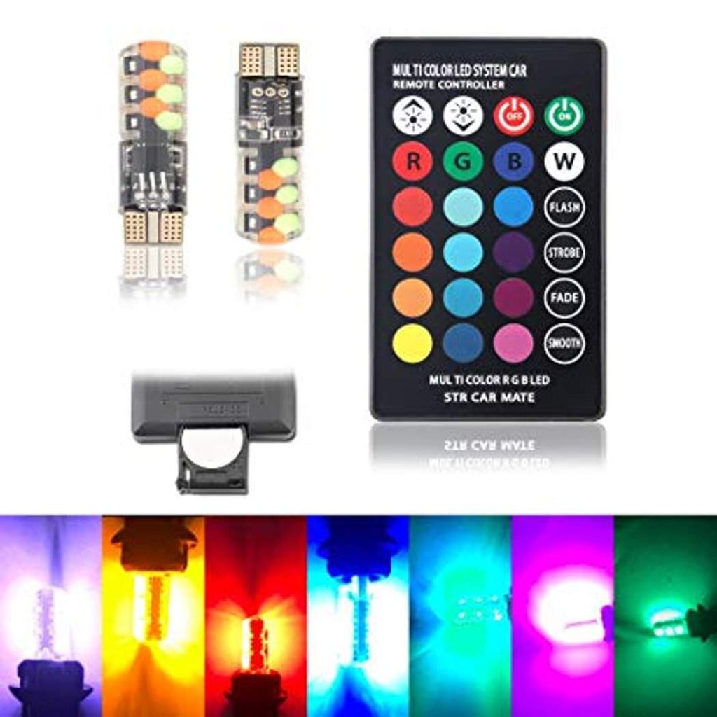 Jual Lampu LED Motor Mobil T10 RGB Jelly SMD Remote RGB02 | Shopee ...