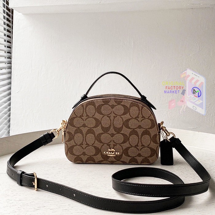 Jual TAS C0ACH 1591 Serena In Signature Canvas Khaki Brown Original VS ...