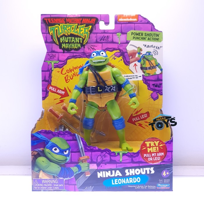 Teenage Mutant Ninja Turtles: Mutant Mayhem Movie - Playmates - Ninja  Shouts Leonardo