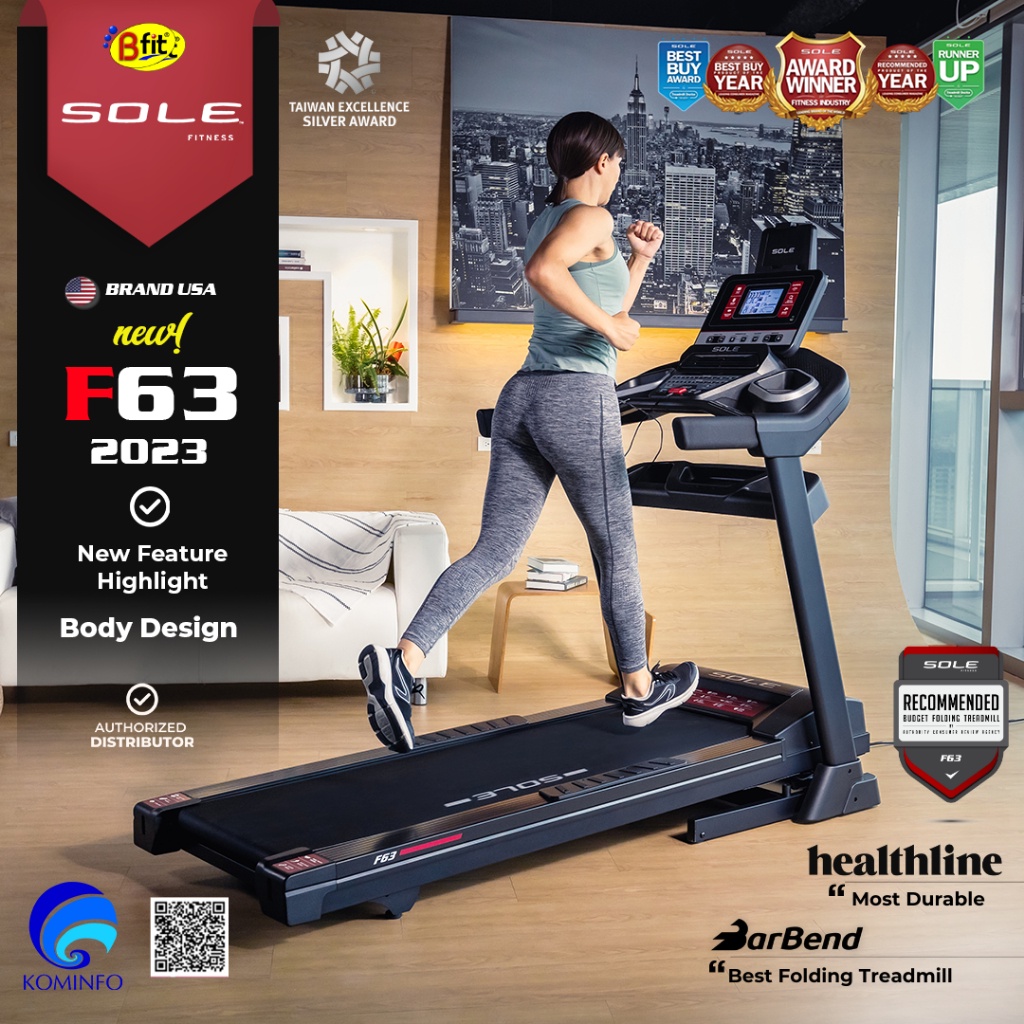 Jual SOLE USA F63 Treadmill Alat Fitness Treadmill Listrik Premium