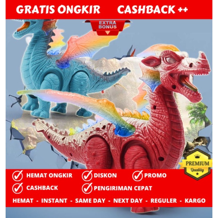 Jual Mainan Anak DINO WORLD B/O Mainan Dinosaurus Berjalan Robot ...