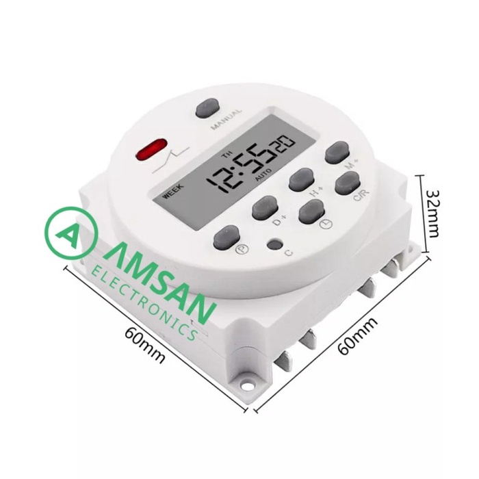 Jual Timer Weekly Digital AC 220V DC 12V 24V CN101A Countdown Switch ...