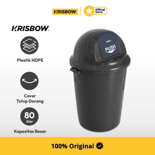 Jual Krisbow Dust Bin Tempat Sampah Plastik Ltr Push Cover Shopee