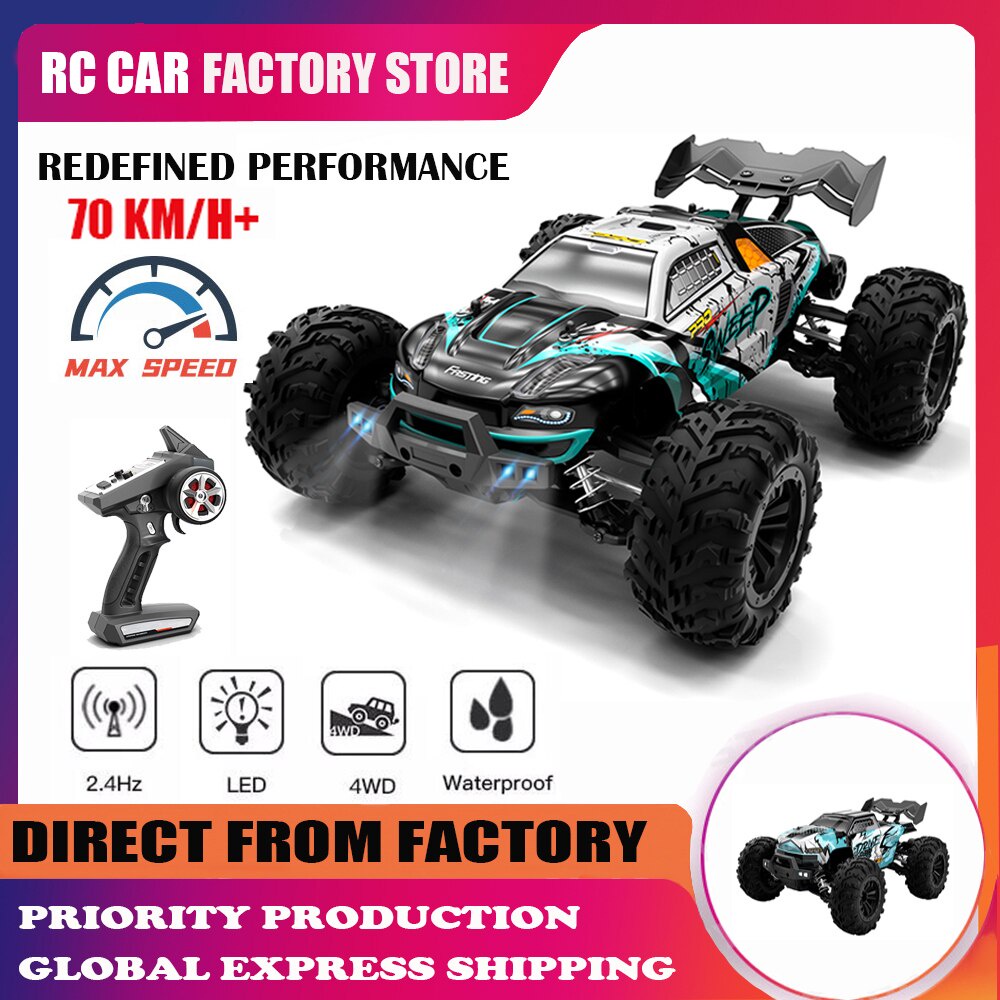 Jual Mobil RC 4WD 70Km/Jam 1:16 Lampu Led Rao 2.4G Remote Control Motor ...