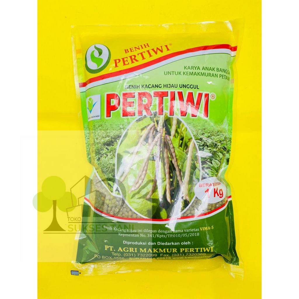 Jual Benih Kacang Hijau Unggul PERTIWI Varietas Vima-5 Kemasan 1kg Dari ...