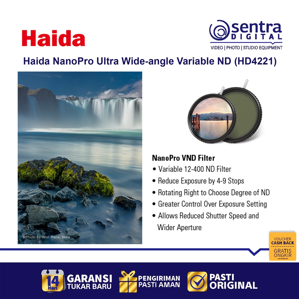 Haida NanoPro MC ND Filter 0.6 Bis 1.8 Variabel - 77 Mm, Mehrfach Beschichtet, Mit Drehrahmen