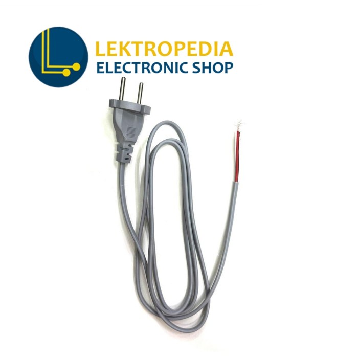 Jual Kabel AC Buntung Abu Kepala Besar 1,5m Cord Adaptor Listrik 220V ...