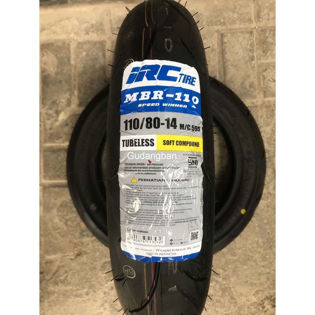 Jual ( RING 14 ) MBR110 IRC 110 80 14 Ban luar Motor Aerox Xmax Soft ...